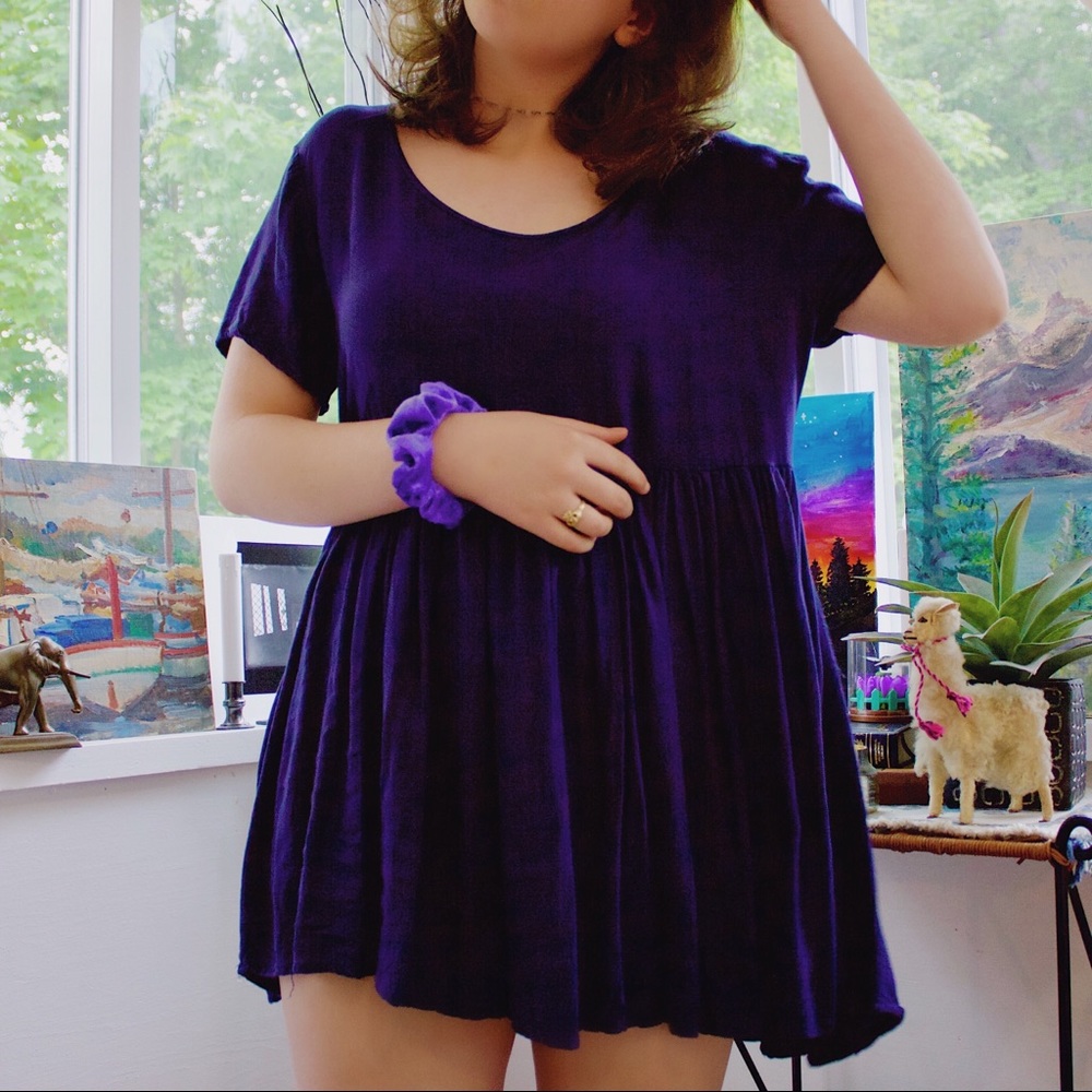 Brandy Melville Purple Babydoll Dress